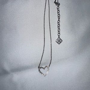 Silver Kendra Scott Heart Necklace